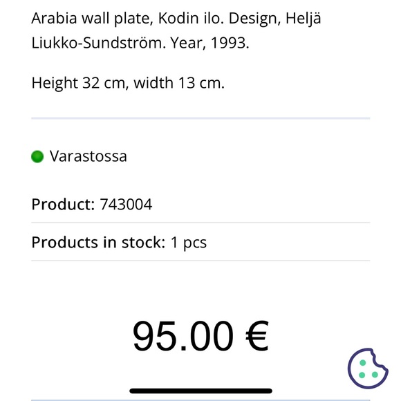 Arabia of Finland wall hanging by Heljä Liukko-Suntsröm - Picture 4 of 4